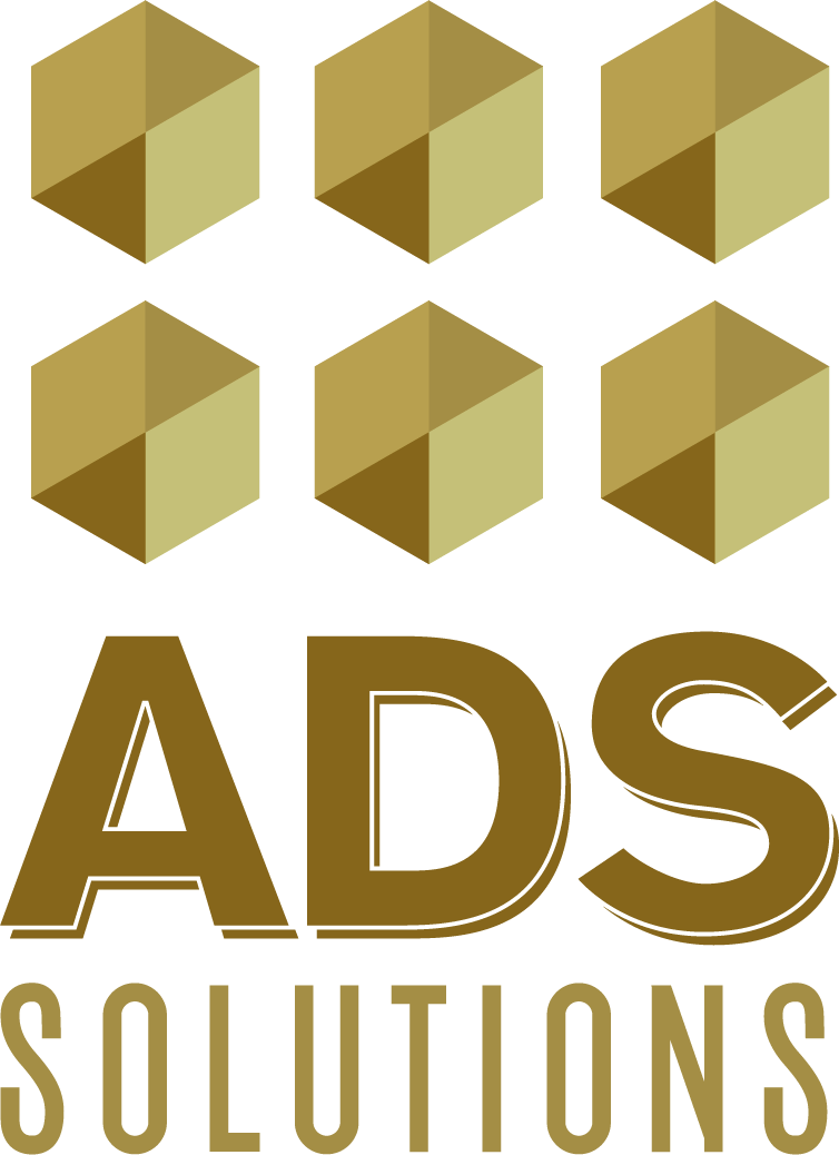 Logo ADS Solutions dorado